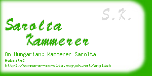 sarolta kammerer business card